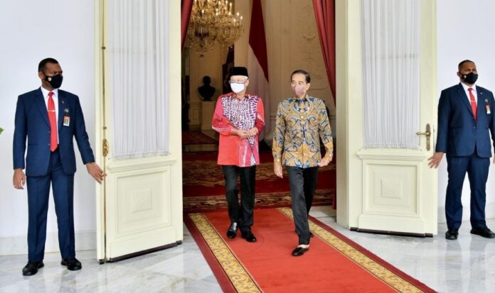 Malaysia’s Prime Minister Ismail Sabri Yaakob meets Indonesian president Joko Widodo in Jakarta